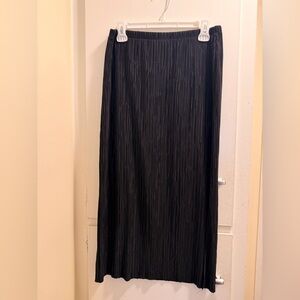 Adrianna Papell Pleated Maxi Skirt | Black | Size S